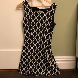 Blu Pepper navy and ivory dress (size small)